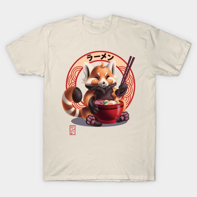 Red Panda Noms T-Shirt by etcherSketch